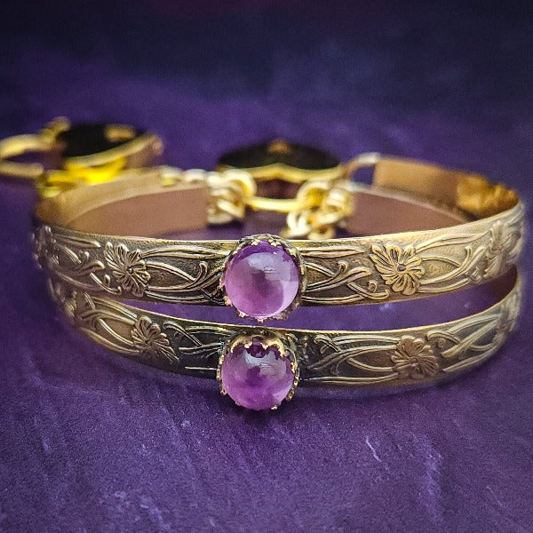SOFT & SWEET Submissive Locking Bracelets or Anklets, 14K Gold-Filled and Pink Sapphire