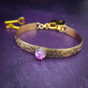 SOFT & SWEET Submissive Locking Bracelets or Anklets, 14K Gold-Filled and Pink Sapphire