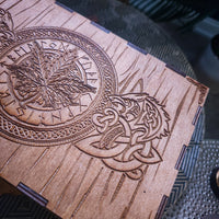 Celtic Dragon Stash Box, Oak