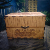 Celtic Dragon Stash Box on Geometric Table