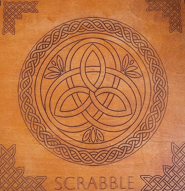 SCRABBLE Game Set, Celtic Circle - CAN BE PERSONALIZED - The Navarri Game Collection