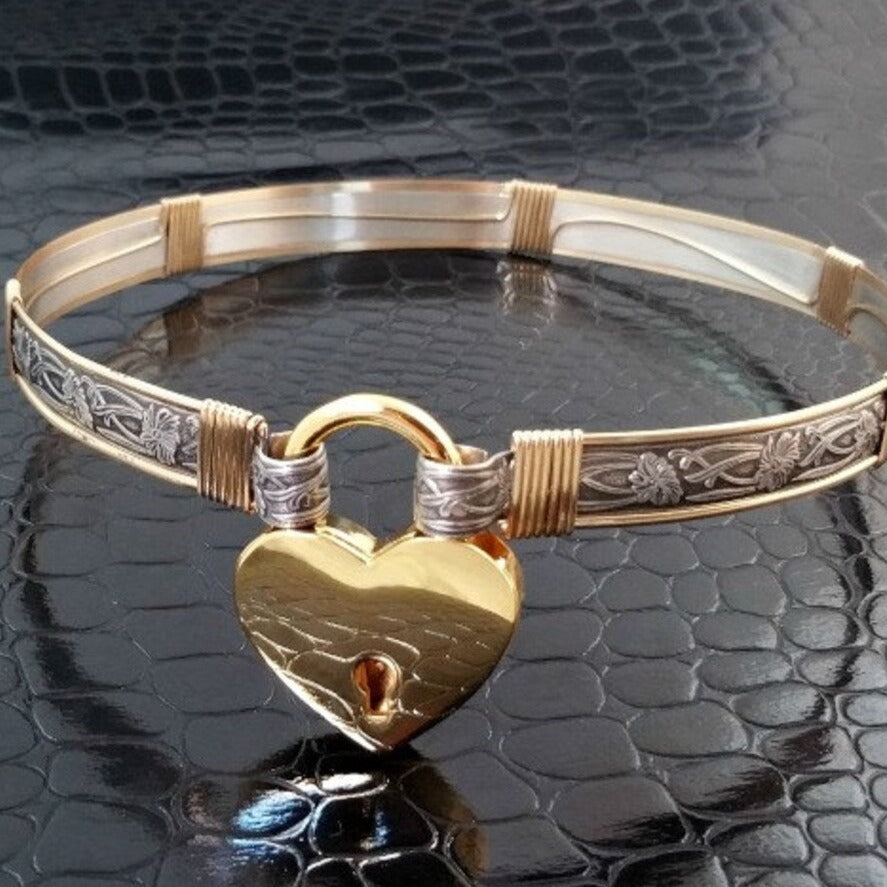 SOFT and SWEET Submissive Collar (Sterling Silver W/14K Yellow Gold Accents)