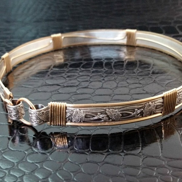 SOFT and SWEET Submissive Collar (Sterling Silver W/14K Yellow Gold Accents)