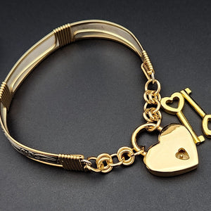 SOFT and SWEET Locking Bracelets {PAIR}, Sterling with 14K Gold-Filled Accents