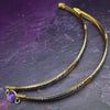 Our ‘WILD FLOWER’ collection speaks of rambling cottage gardens. Sensual and romantic. This artisan BDSM submissive jewelry is handcrafted in a floral pattern of sterling silver. The FLEXIBLE Wild Flower Locking BDSM Submissive Collar is made in two pieces, allowing it to be flexible instead of rigid. This romantic piece is Sterling Silver accented with 14k Gold Filled accents. 