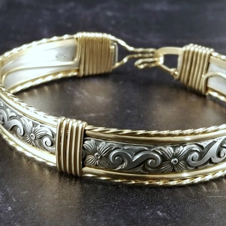 *READY TO SHIP* ZUZY Traditional Bracelet, Sterling with Gold Accents, SIZE 6.25