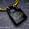 LOTUS Engraved Locks {Matte Black}