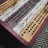 THE HERITAGE CRIBBAGE GAME SET with STORAGE BOX From THE NAVARRI GAME COLLECTION