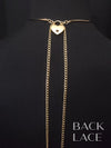 Transform this chain into a beautiful restraint for handcuffs or ankle bracelets, or wear it around the neck as a locking collar for submissives or a decorative chain necklace for Dominants. Oh... it can also be connected to the back of a collar and worn down the back. Super sexy!  Ohh... and a little tug on the chain with tighten that collar {think choke chain ;-} This versatile little piece is sure to be loved!