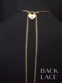 Transform this chain into a beautiful restraint for handcuffs or ankle bracelets, or wear it around the neck as a locking collar for submissives or a decorative chain necklace for Dominants. Oh... it can also be connected to the back of a collar and worn down the back. Super sexy!  Ohh... and a little tug on the chain with tighten that collar {think choke chain ;-} This versatile little piece is sure to be loved!