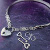 PRE-ORDER ~ Infinity Locking Submissive COLLAR, Amethyst and Sterling