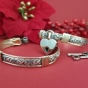 ZUZY Handcuff Bracelets, Sterling with Gold Accents