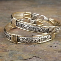 ZUZY Handcuff Bracelets, Sterling with Gold Accents