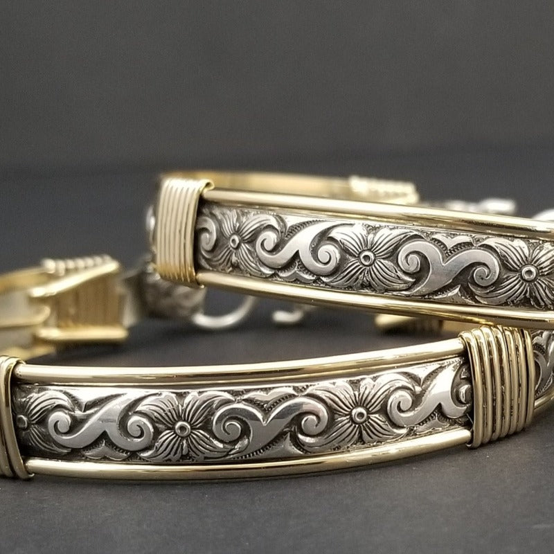 ZUZY Handcuff Bracelets, Sterling with Gold Accents
