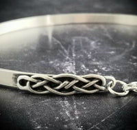 CADMAN Celtic Collar with Slides, Locking, Sterling Silver