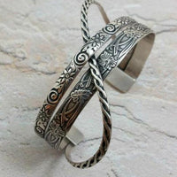 Bold. Dramatic. Original. Our CROSSOVER CUFFS have three patterns of sterling silver, each gently crossing over and through the others to form a unique cuff bracelet. This is the perfect companion for almost all of our collections.