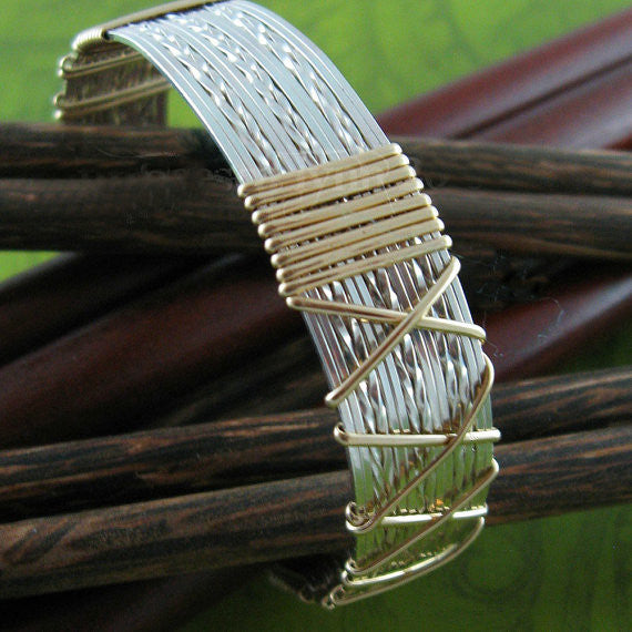 Neo-Classic Traditional Bracelet, Sterling & Gold