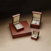 COLLAR Box, MONOGRAMMED, Matte Brown Hardwood