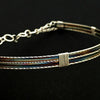 SOLD~ TEMPTRESS COLLAR, Rainbow Titanium & Sterling