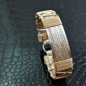 Neoklassisches traditionelles Armband, Sterling &amp; Gold