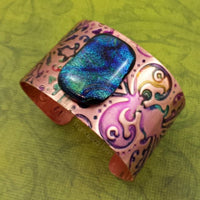 Dichroic Copper Cuff, One of A Kinds