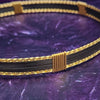 Be daring and adventurous with your style with the AMARI BDSM Submissive Collar. Crafted from a luxurious combination of blackened sterling silver and accented with twisted gold, this collar will take you from dusk till dawn with an eye-catching elegance that will turn heads wherever you go. 