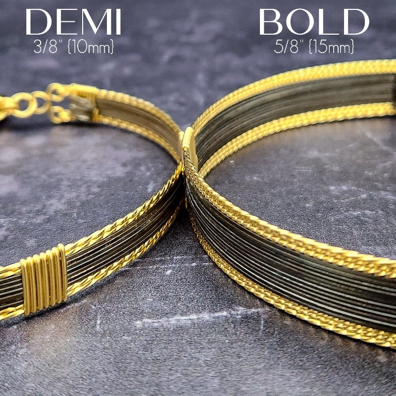 Be daring and adventurous with your style with the AMARI BDSM Submissive Collar. Crafted from a luxurious combination of blackened sterling silver and accented with twisted gold, this collar will take you from dusk till dawn with an eye-catching elegance that will turn heads wherever you go.