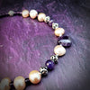 Gemstone Day Collar, Amethyst & Pink Freshwater Pearl (One Of A Kind) Ready To Ship #251