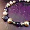 Gemstone Day Collar, Amethyst & Pink Freshwater Pearl (One Of A Kind) Ready To Ship #251