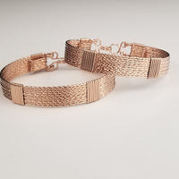 ASHANTI Submissive Bracelets {Pair} Wrist or Ankles, Rose Gold