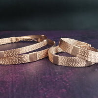 ASHANTI Submissive Bracelets {Pair} Wrist or Ankles, Rose Gold