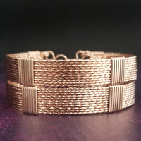 ASHANTI Submissive Bracelets {Pair} Wrist or Ankles, Rose Gold