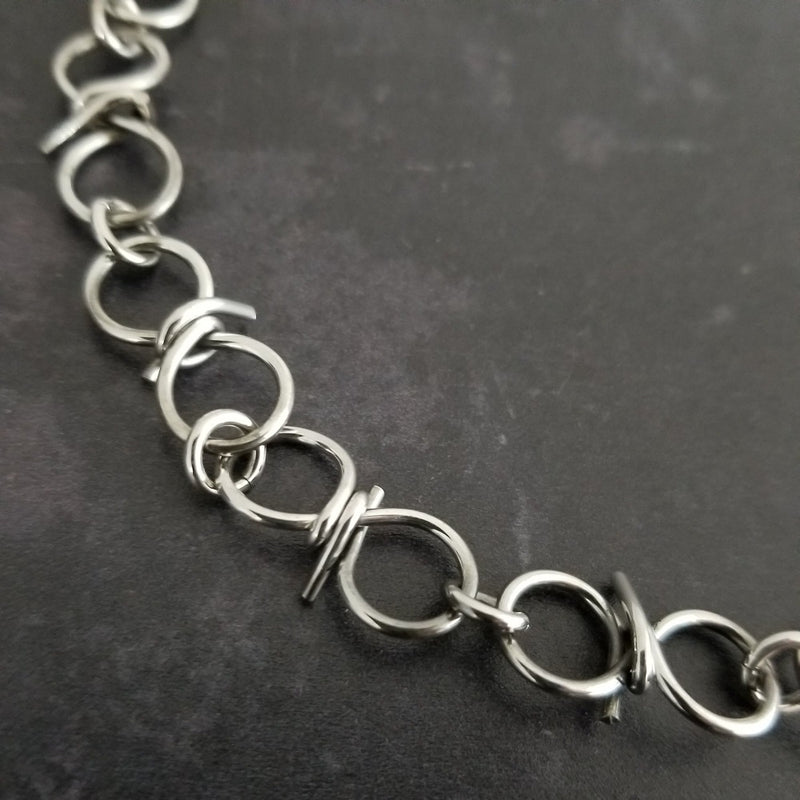 BRAMBLES Stachelkettenhalsband, Sterling