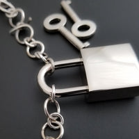 Our version of a Barbed Wire Collar, this beast is from our Brambles Collection, inspired by barbs, thorns and prickly things. This BDSM LOCKING SUBMISSIVE COLLAR is thick, hefty and truly badass. I create the barbs with comfort in mind, they're smooth and aren't long enough to do real damage, but still just a touch dangerous ;D