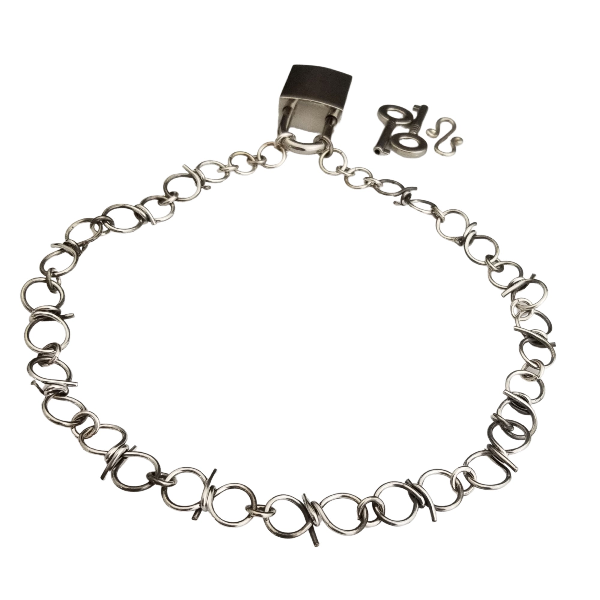 BRAMBLES Stachelkettenhalsband, Sterling