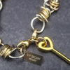 Dominant's Key Cuffs are created with a detachable chain that holds the key to Your slave or sub's locked collars or cuffs. Jewelry clasps clip into rings that attach to the cuff, which makes removing the chain simple. You can even attach it to Your slave's collar during play for safe keeping. My Secret Heart Studios