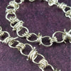 Dominant's Key Cuffs are created with a detachable chain that holds the key to Your slave or sub's locked collars or cuffs. Jewelry clasps clip into rings that attach to the cuff, which makes removing the chain simple. You can even attach it to Your slave's collar during play for safe keeping. My Secret Heart Studios