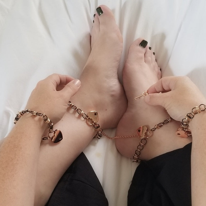 BRAMBLES Locking Barbed Chains, Bracelet / Anklet, Black Sterling
