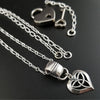 Symbolizing eternity love, this Celtic Heart is a sweet reminder of your love. Features a sterling silver chain, but can be worn on most of our BDSM locking submissive collars. Sterling silver.