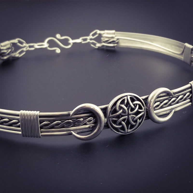 CELTIC MOONS COLLAR, Custom Order by My Secret Heart Studios