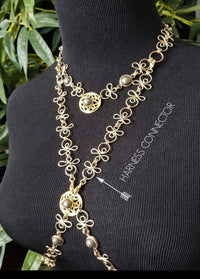 HARNESS CONNECTORS, Celtic Priestess {Pair, 14K Gold Filled}