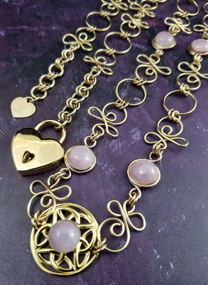 Breathtaking submission jewelry, our CELTIC PRIESTESS is a unique collection of handcrafted chain jewelry that pays homage to your BDSM lifestyle with a Celtic flair. Each piece can be worn independently or connected, and worn locked or with traditional clasps