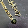 COLLAR, Submissive Locking Triquetra & Gems, CELTIC PRIESTESS, LAPIS and 14K Gold Filled