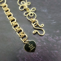 COLLAR, Submissive Locking Triquetra & Gems, CELTIC PRIESTESS, LAPIS and 14K Gold Filled