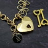 COLLAR, Submissive Locking Triquetra & Gems, CELTIC PRIESTESS, LAPIS and 14K Gold Filled