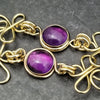 COLLAR, Submissive Locking Links & Gems, CELTIC PRIESTESS, AMETHYST and 14K Gold Filled