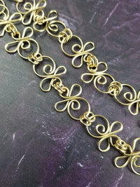 Made a bold statement of your Dominant / submissive lifestyle. The CELTIC PRIESTESS locking submissive collar features chain links inspired by Celtic knots, all created entirely by hand using only a few hand tools. The links are then tumbled with steel shot, creating strength and durability, as well as a silky smoothness. 