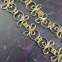 Our CELTIC PRIESTESS COLLECTION of artisan chains pay homage to your BDSM lifestyle with a dramatic Celtic flair. Each piece can be worn independently, or connected, and can be worn LOCKED or with traditional clasps. Features chain links inspired by Celtic knots, all created entirely by hand.  IMAGINE YOUR SUBMISSIVE ... BOUND AND LOCKED IN THESE LUXURIOUS CHAINS. My Secret Heart Studios