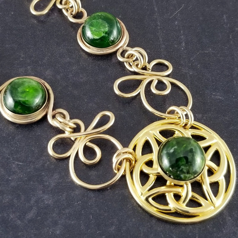Our CELTIC PRIESTESS COLLECTION of artisan chains pay homage to your BDSM lifestyle with a dramatic Celtic flair. Each piece can be worn independently, or connected, and can be worn LOCKED or with traditional clasps. Features chain links inspired by Celtic knots, all created entirely by hand.  IMAGINE YOUR SUBMISSIVE ... BOUND AND LOCKED IN THESE LUXURIOUS CHAINS. My Secret Heart Studios