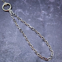 PET CHAIN LEASH & O Ring for Submissive Collars, Stainless Steel